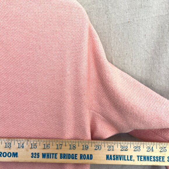 ZARA Women Size S Peach Salmon Pink 3/4 Zip Jacket Peacoat Spring Coat Tweed - Picture 8 of 11